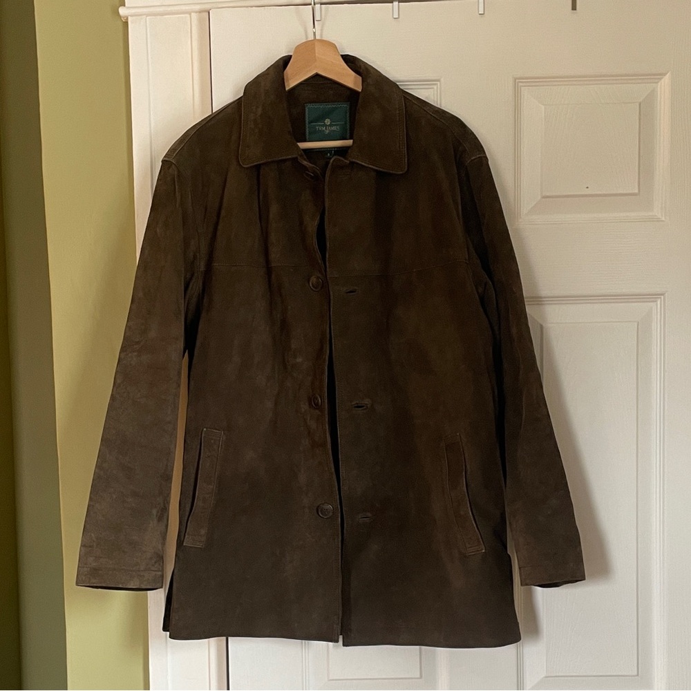 Olive green/ Brown Suede Jacket